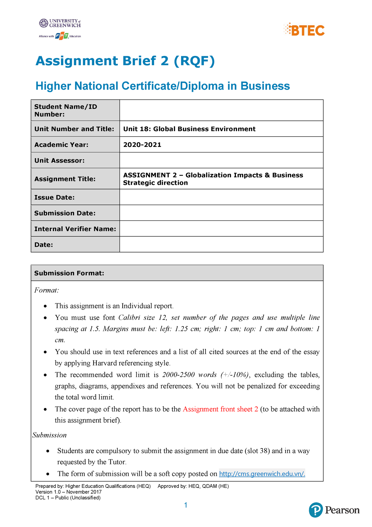 qqi assignment brief template