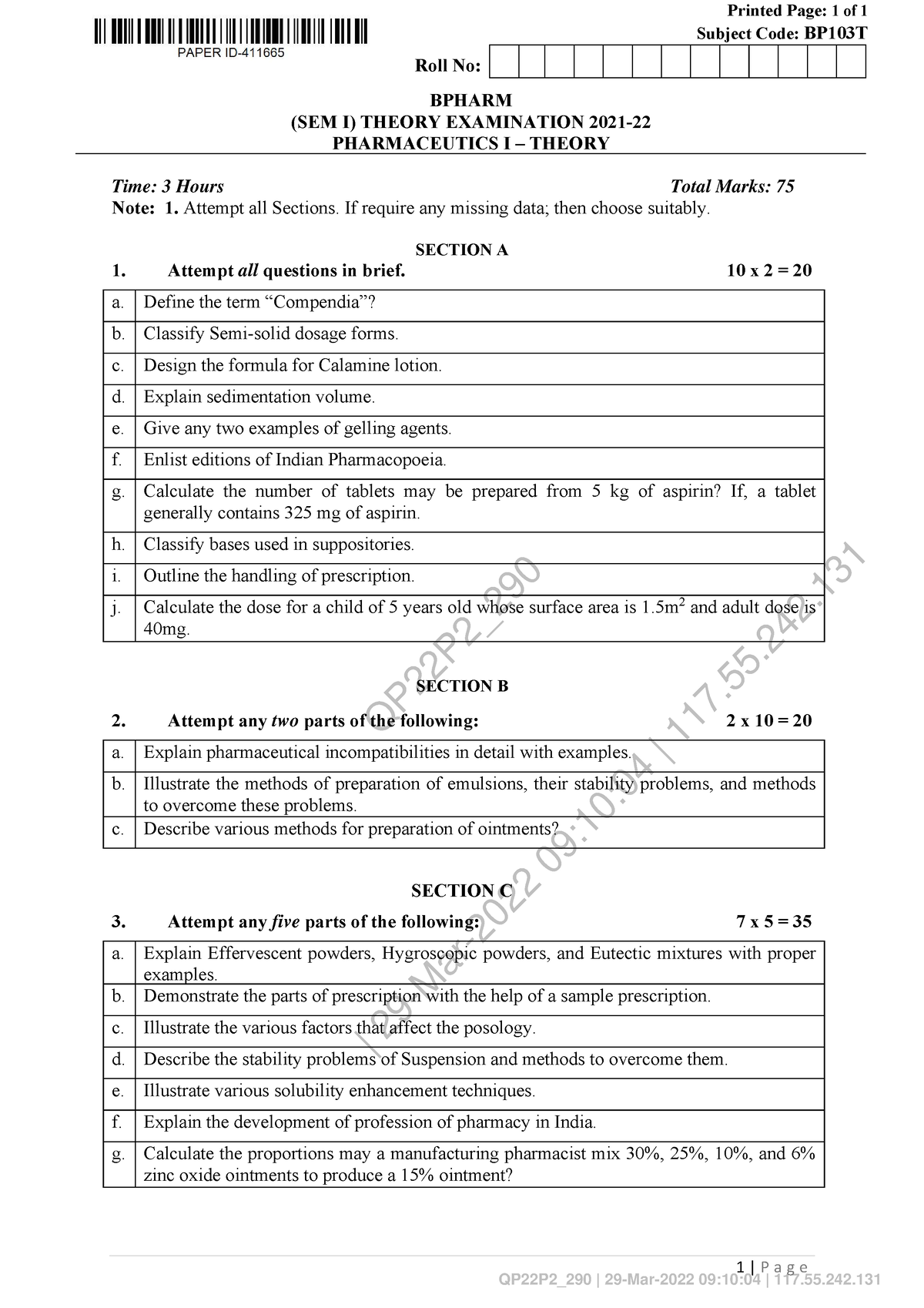 Ceutics 2021 Previous Year Question Paper - Qp22p2  