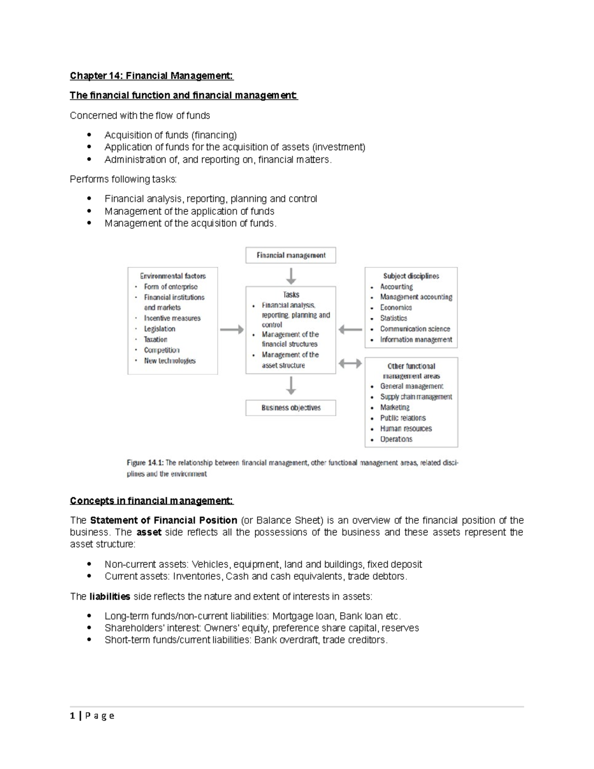 CH14 Financial Management - Chapter 14: Financial Management: The ...