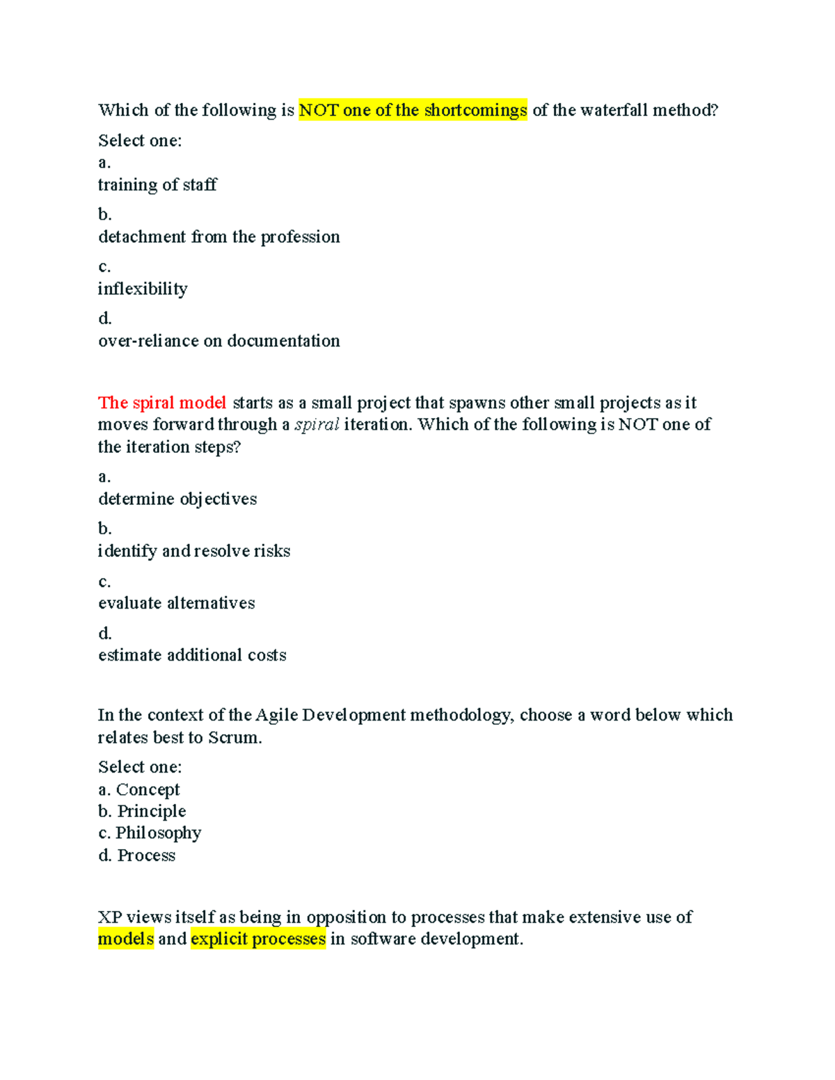 Quiz 1 sys Quizzes about introduction of System Analysis and Design