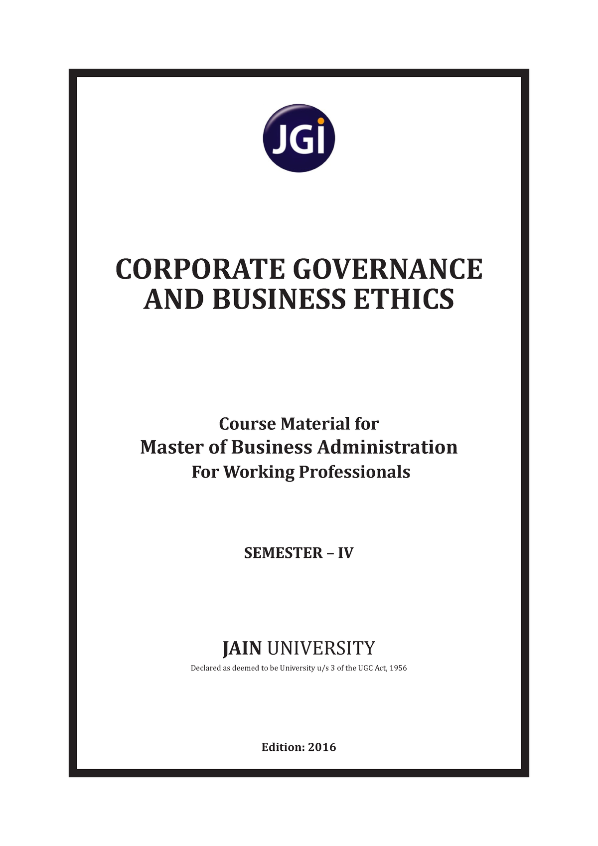 Corporate Governance Business Ethics - Corporate GovernanCe And ...