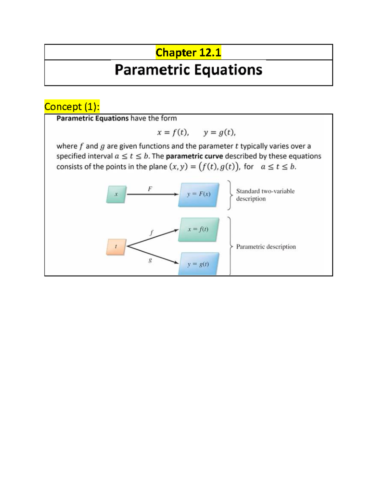 Chapter 12.1 - Slides from class - Chapter 12. Concept (1): Skills to ...