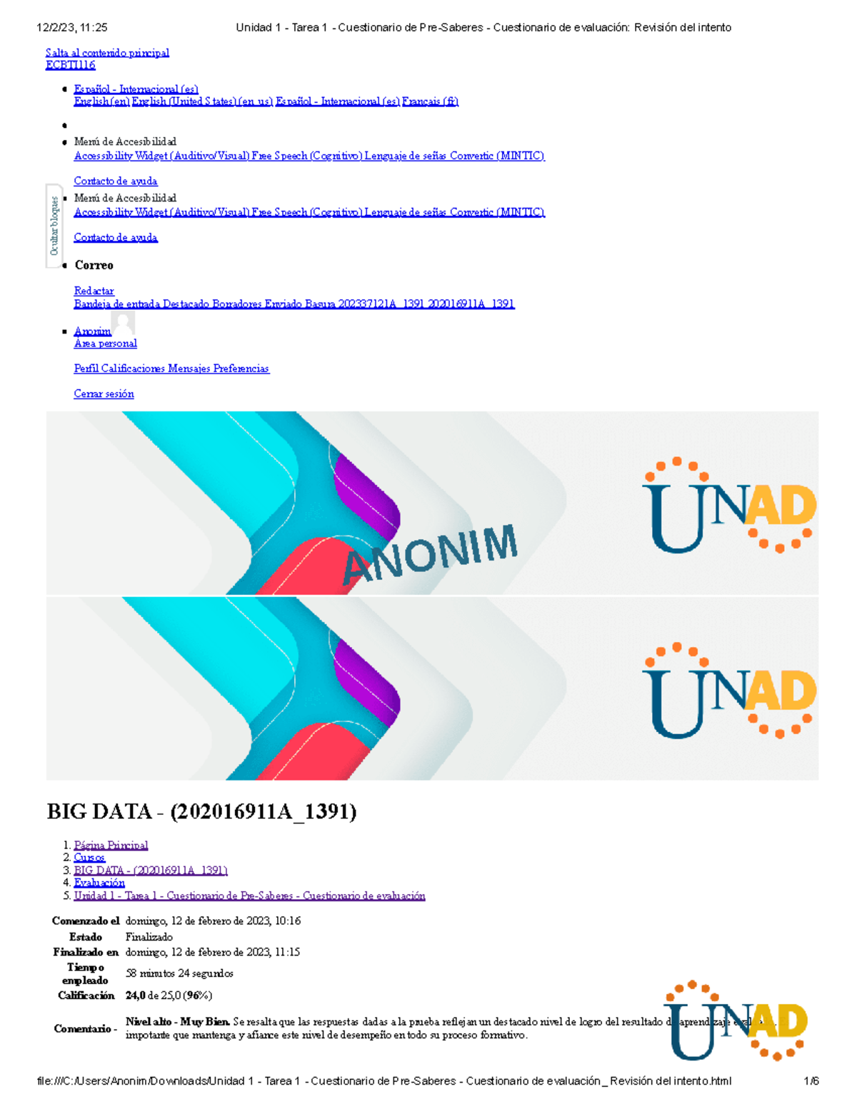 Unidad 1 - Tarea 1 - Cuestionario De Pre-Saberes - Cuestionario De ...