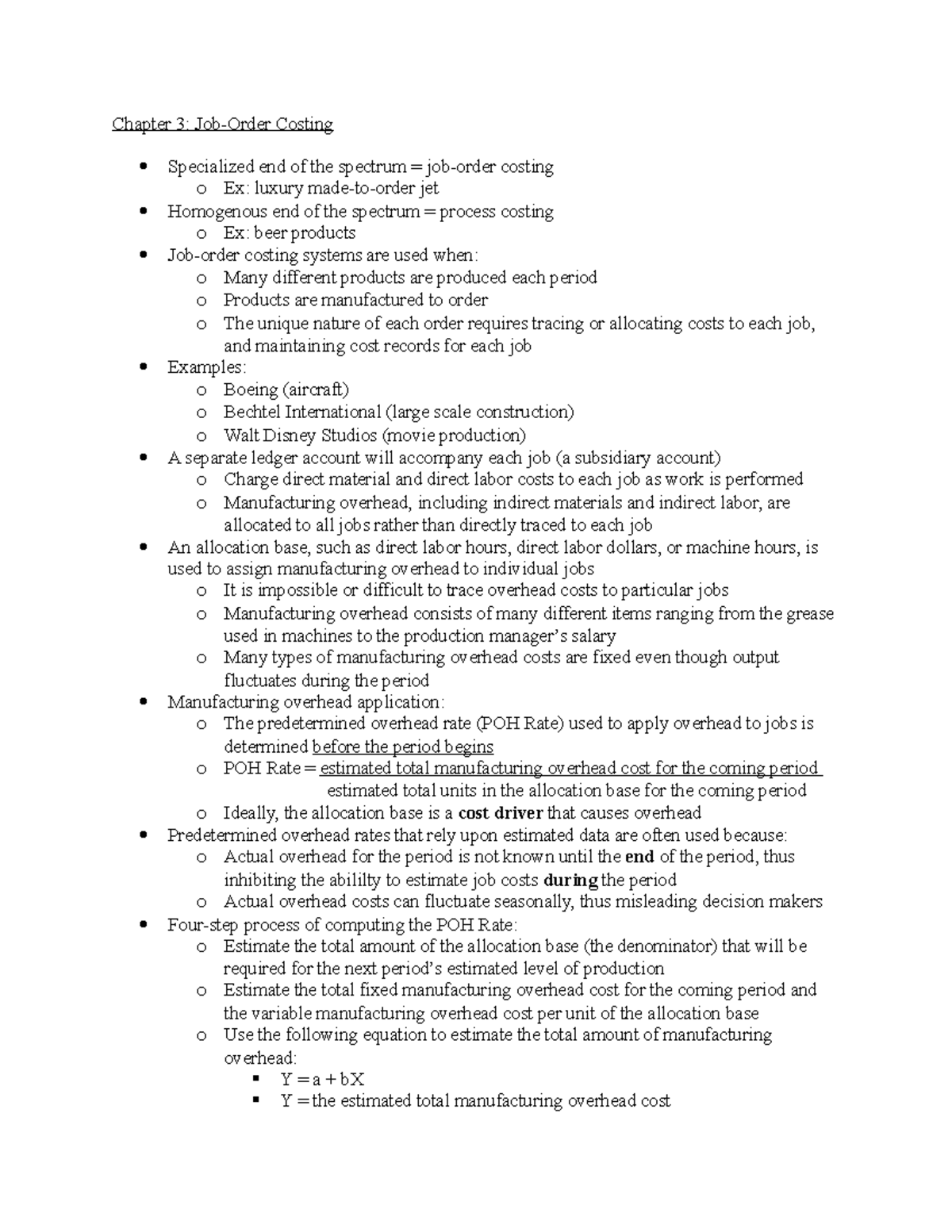 ACC 221 Chapter 3 - Summary Introductory Management Accounting ...