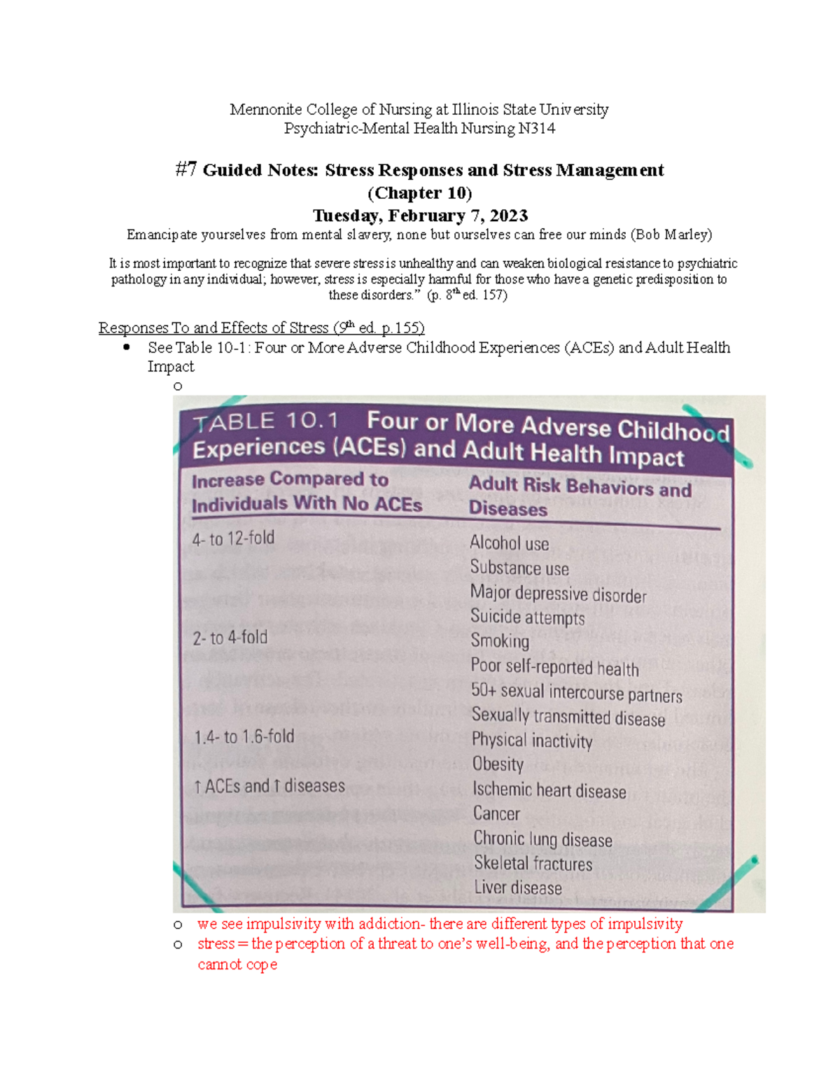 Chapter 10 guided notes - Mennonite College of Nursing at Illinois ...