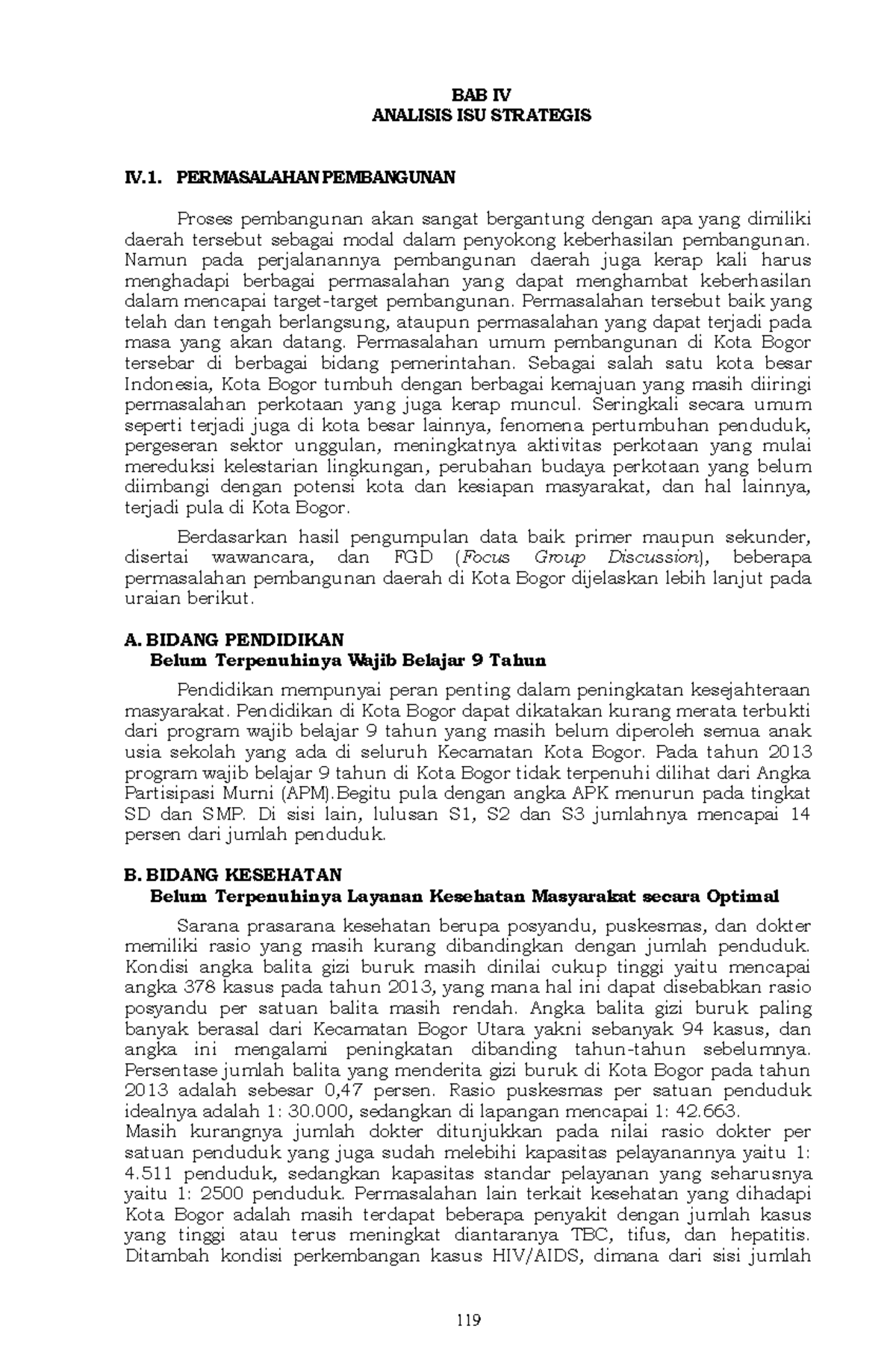 Bab-iv-analisis-isu-strategis KOTA Bogor - BAB IV ANALISIS ISU ...