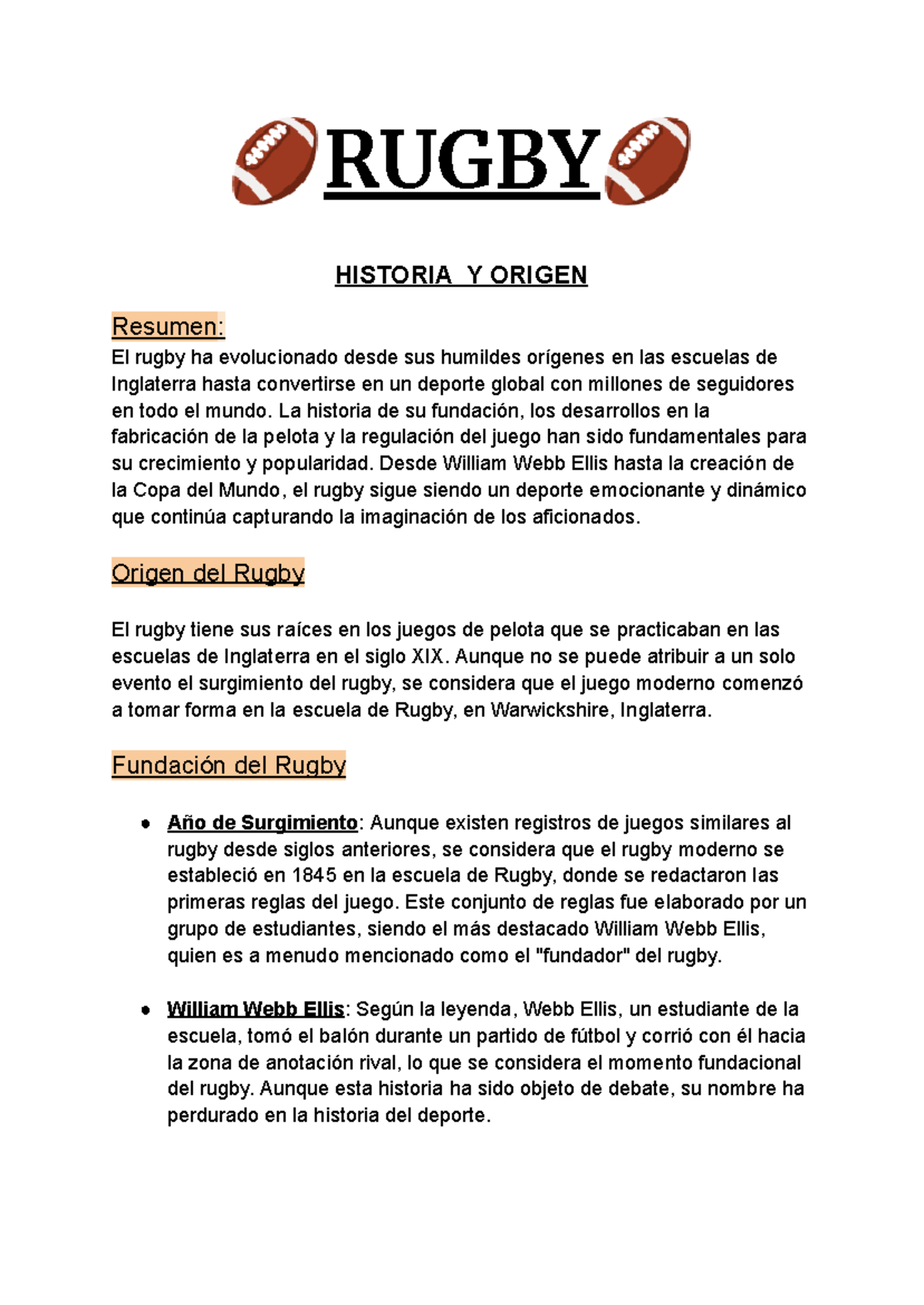 Final Rugby - 🏈RUGBY🏈 HISTORIA Y ORIGEN Resumen: El rugby ha ...