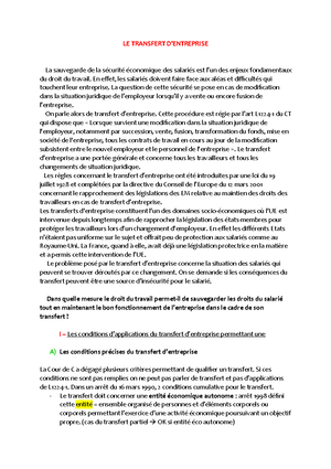 Cours droit du travail - DROIT DU TRAVAIL 1 ère partie : Les relations ...