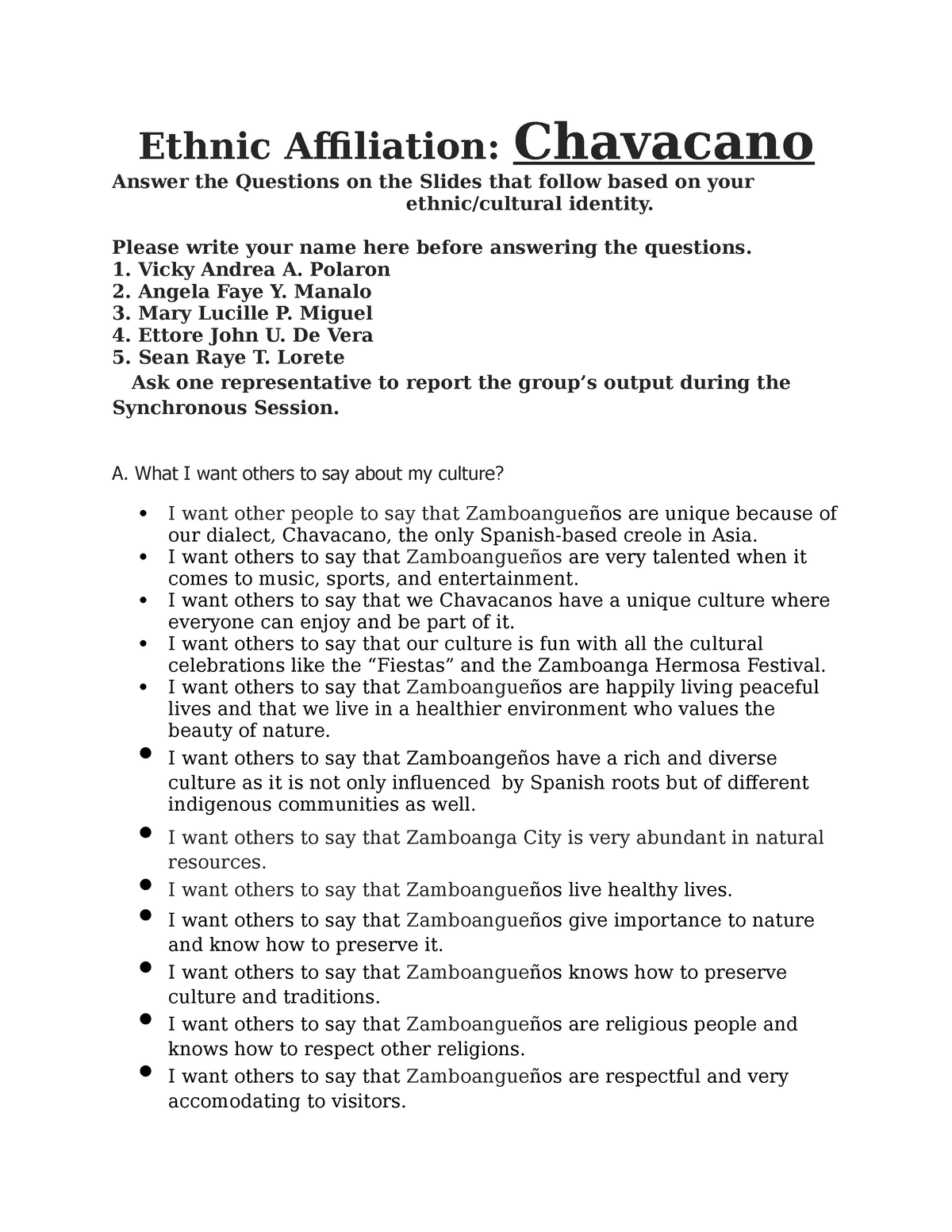 essay about chavacano language
