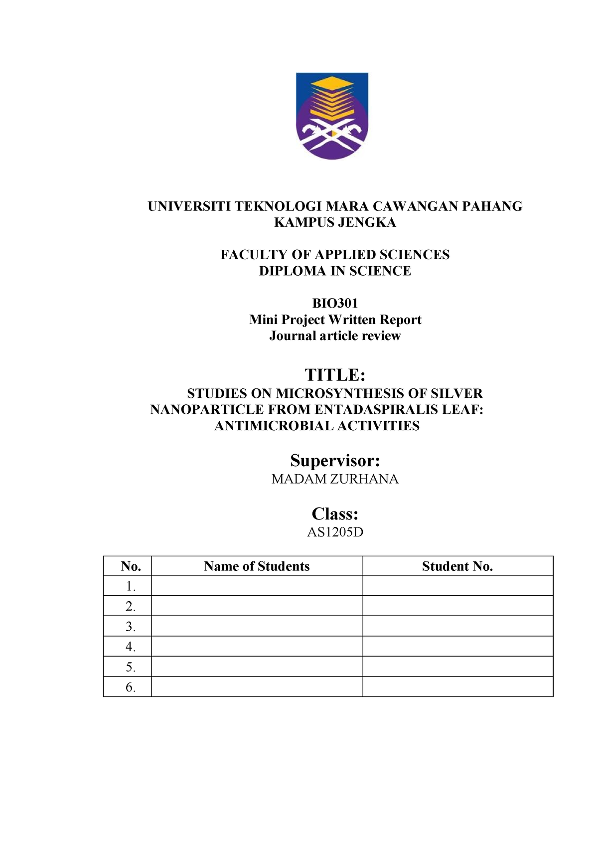 MINI Project Final Report Template (LAB Based) Oct22023-Feb2024 ...