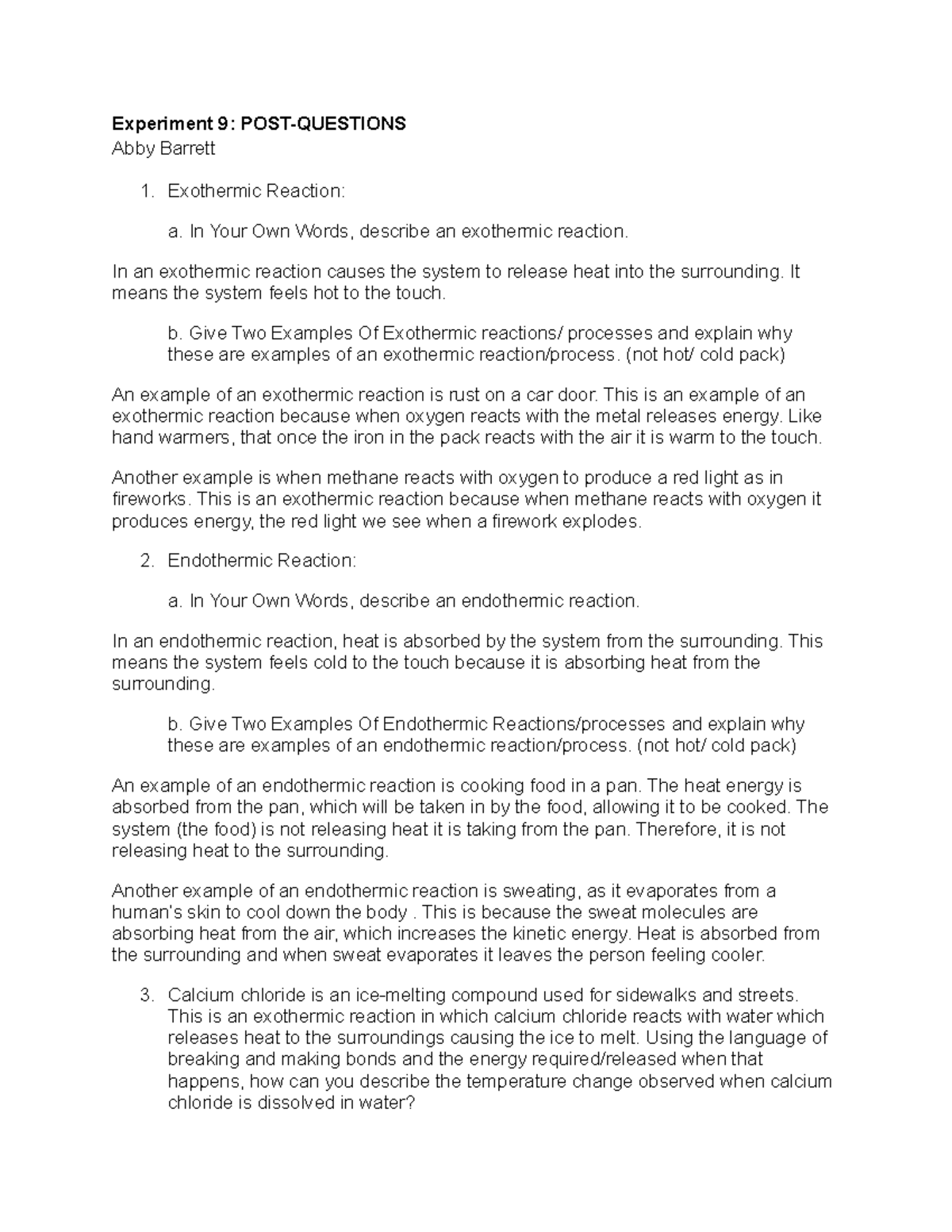 Copy of Experiment 9 Post Lab - Experiment 9: POST-QUESTIONS Abby ...