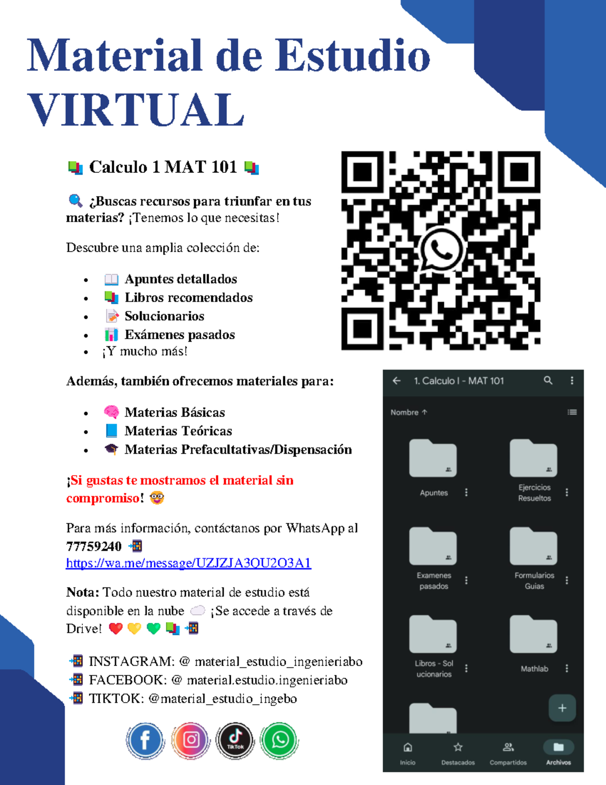 1. Calculo 1 MAT 101 Material de Estudio VIRTUAL exámenes apuntes ...
