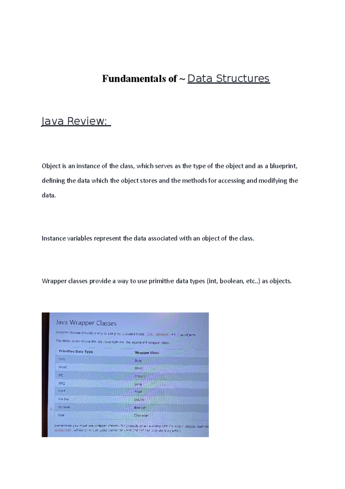 EECS-2011 2 - Full Course Lecture Notes - Fundamentals Of ~ Data ...