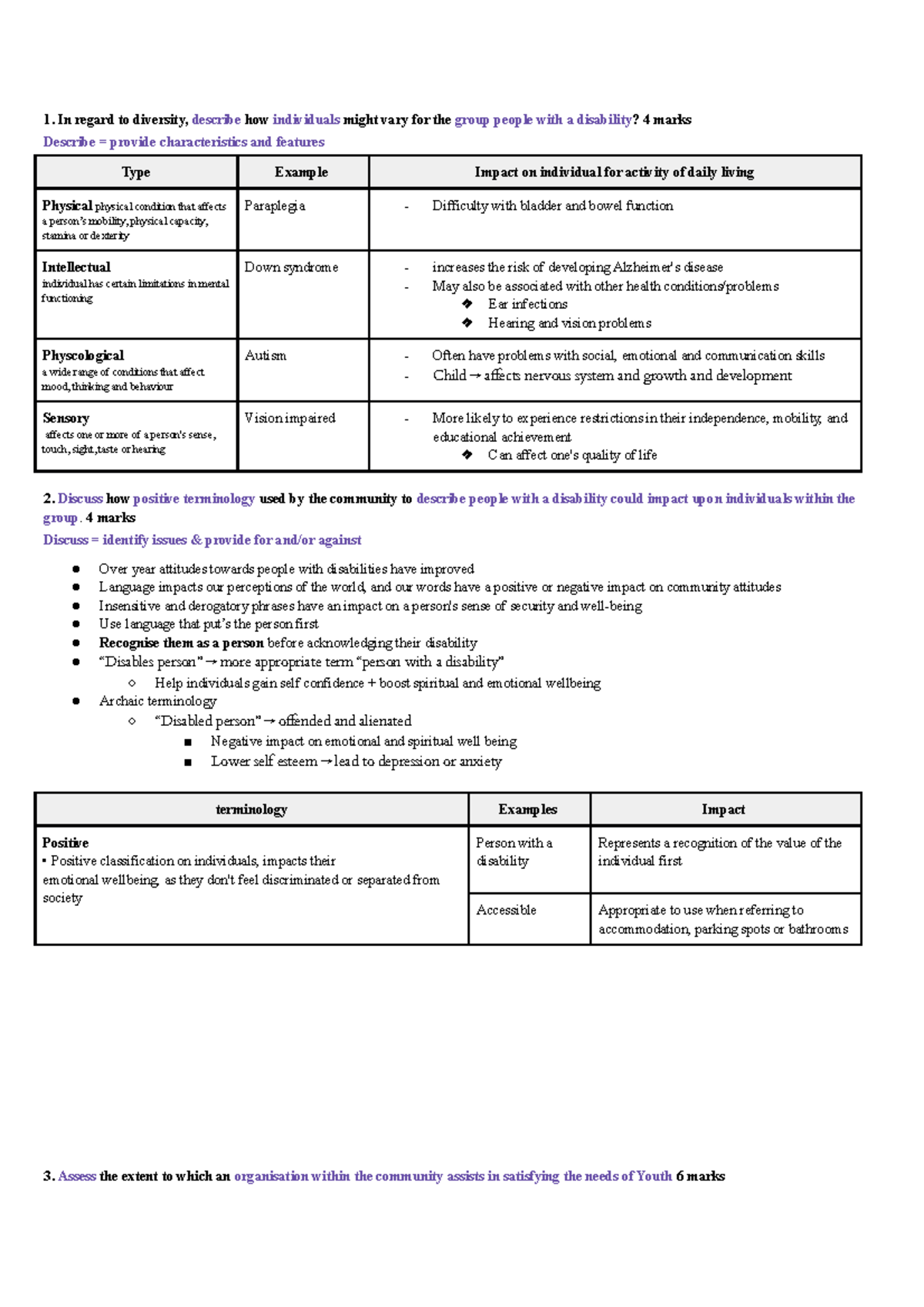 Groups in context notes - In regard to diversity, describe how ...