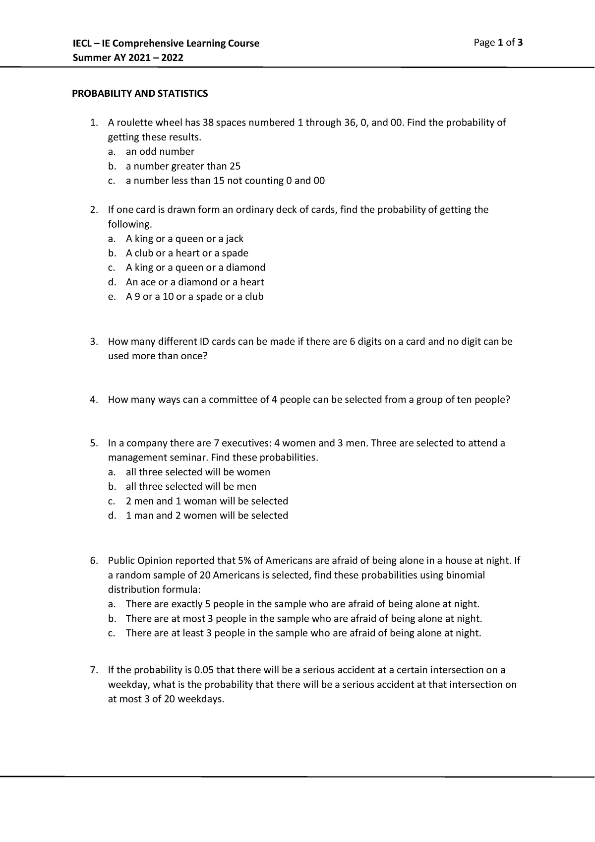 Satistics - for practice use only - Page 1 of 3 IECL – IE Comprehensive ...