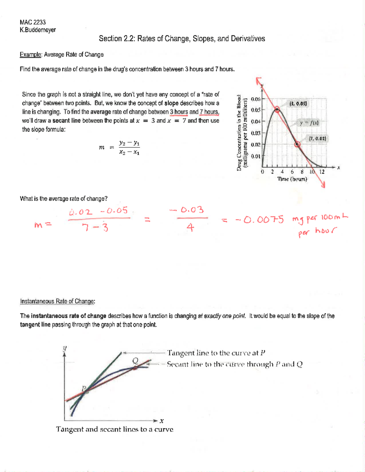 Chapter 2.2 Completed Notes - MAC 2233 - Studocu