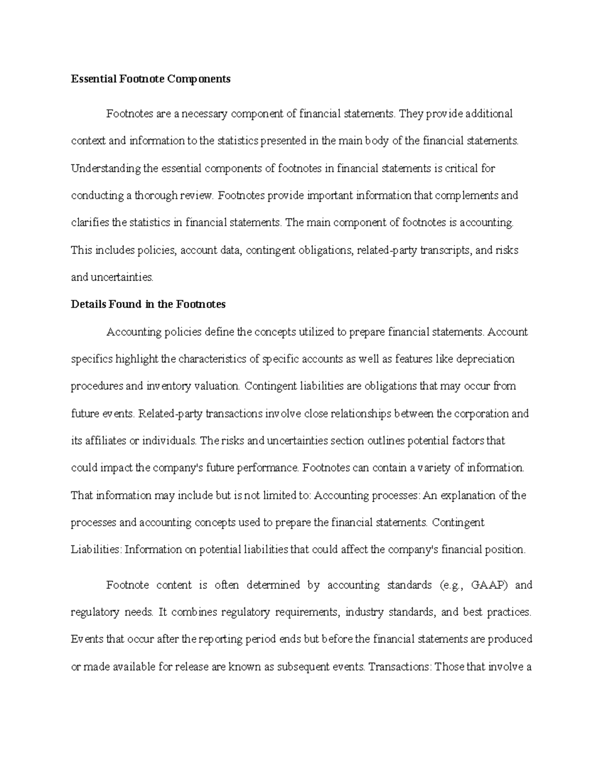 ACC 317 2-1 Short Paper Footnotes - Essential Footnote Components ...