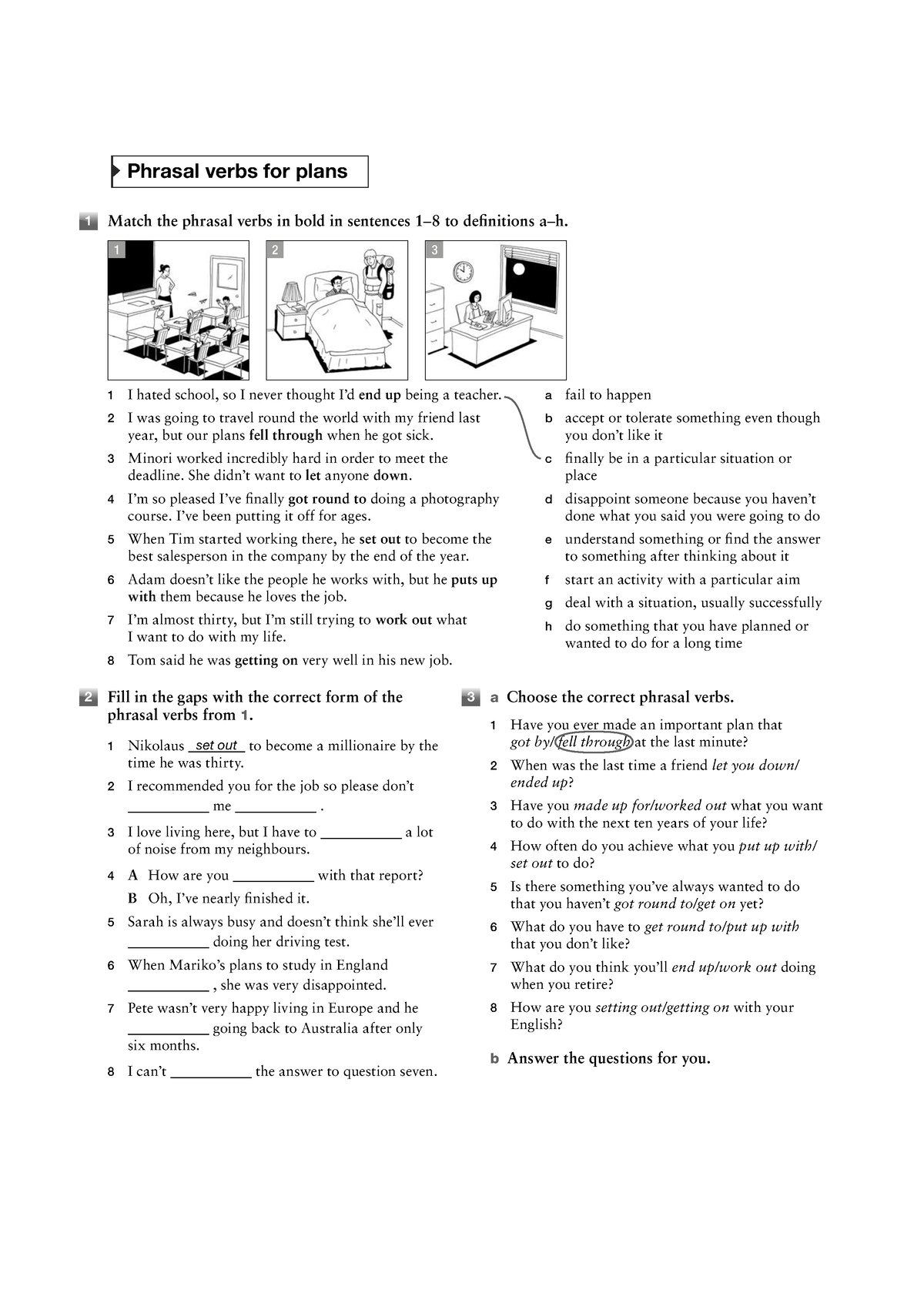 Phrasal Verbs for Plans - 212 VOCABULARY P LUS: P hotocopiable ...