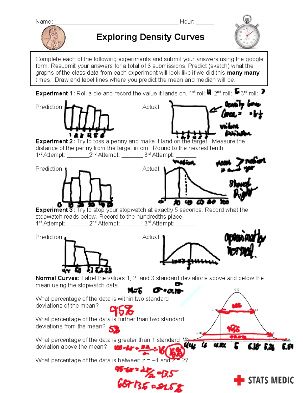 1-8+Density+Curves+68-95-99.7+Rule copy - Name: Hour: Exploring Density ...