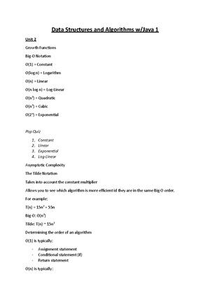 Data Structure And Algorithms - Unit 1 – Object-orientated Design What ...