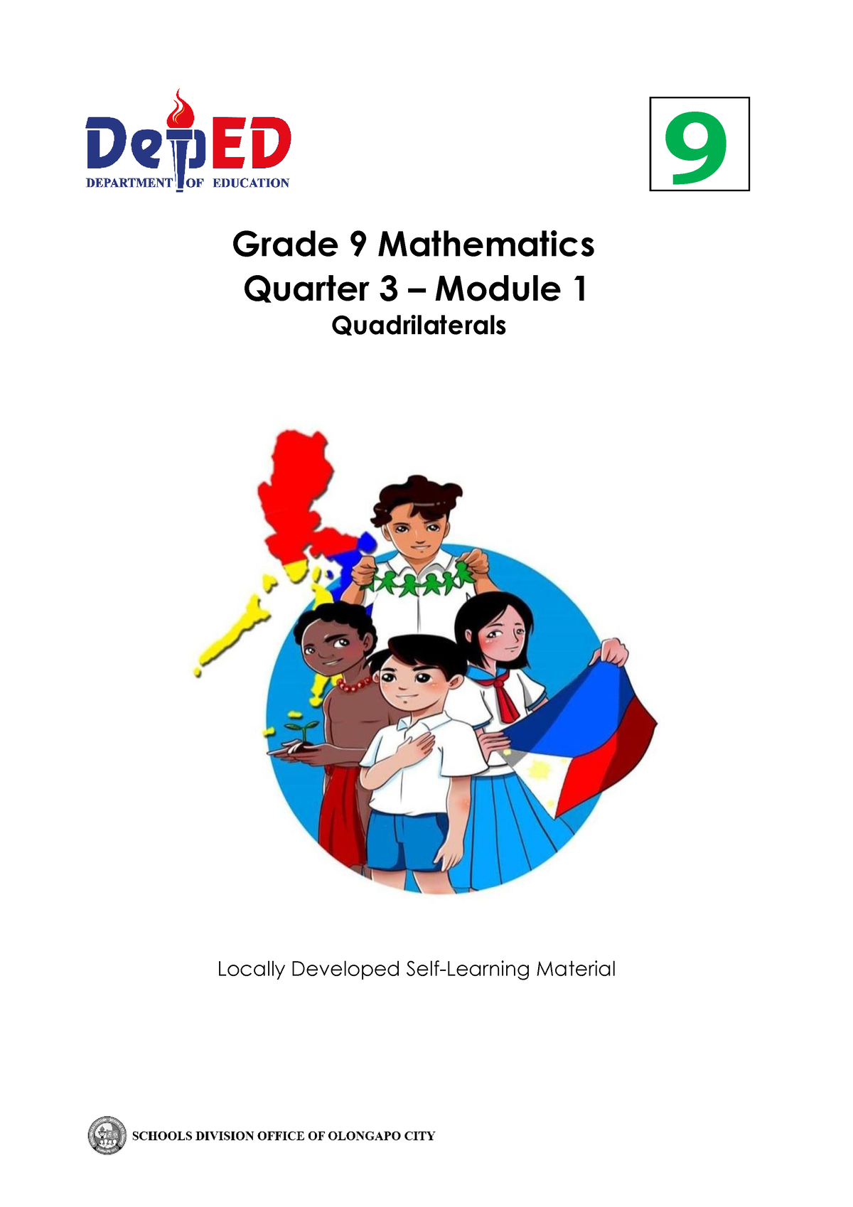 Math 9 Q 3 Week 1 Math Module Grade 9 Mathematics Quarter 3 Module 1 Quadrilaterals 9