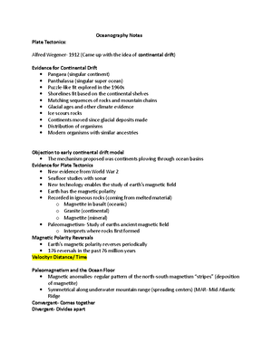 OEAS 112 Study Guide_answered - OEAS 106 Study Guide Exam 1 Exam 1 will ...