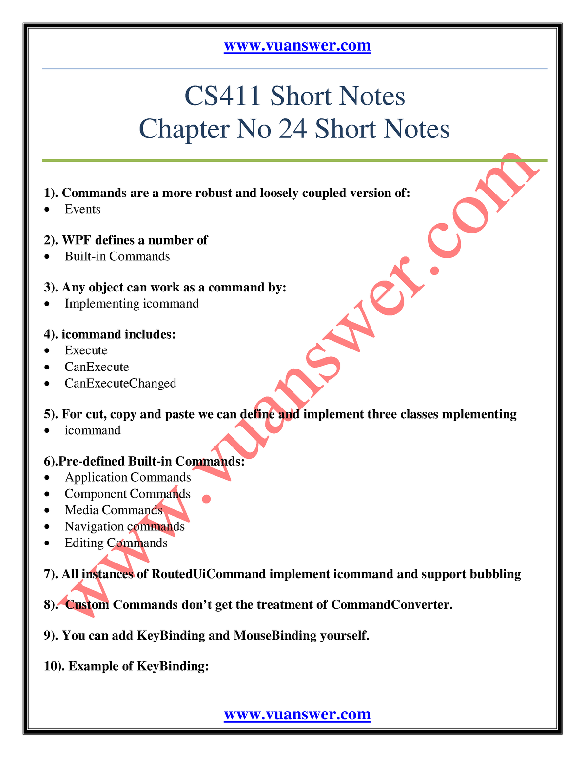 CS411 Short Notes (VUAnswer - CS411 Short Notes Chapter No 24 Short ...