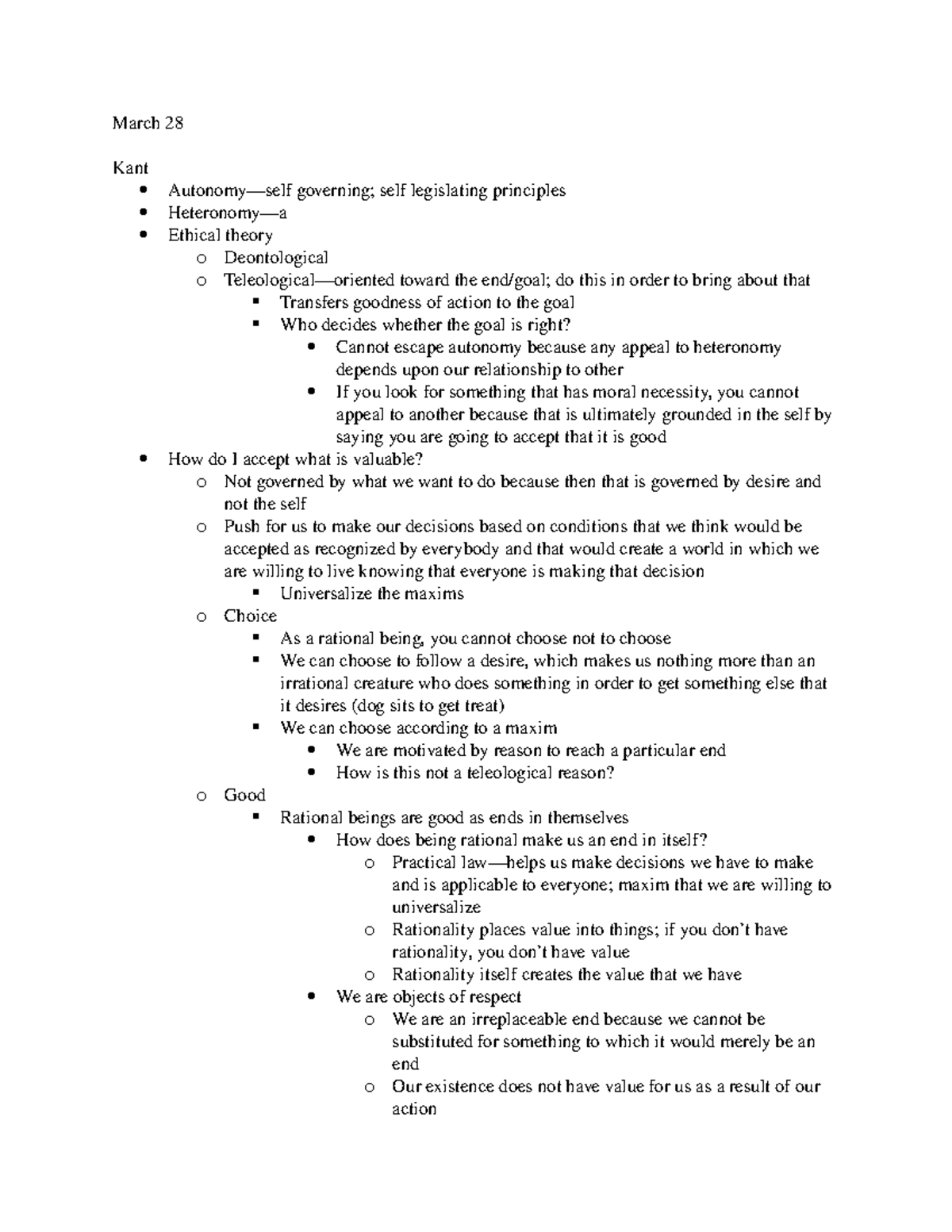 March 28 - This document contains all of the notes for this day ...
