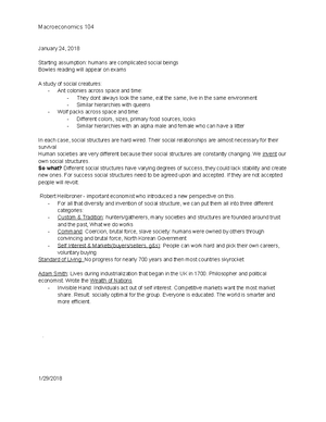 Econ Final Exam notes - Final Exam: Econ 104 Comprehensive Short Answer ...