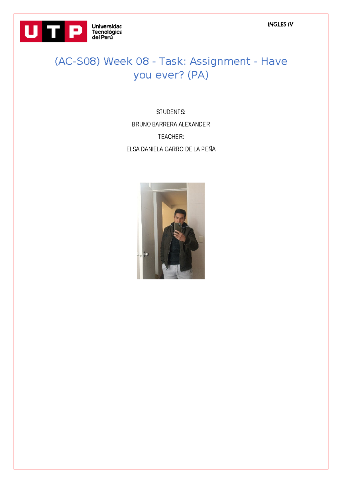 Ingles IV PA - bbbbbbbbbbb - INGLES IV (AC-S08) Week 08 - Task ...