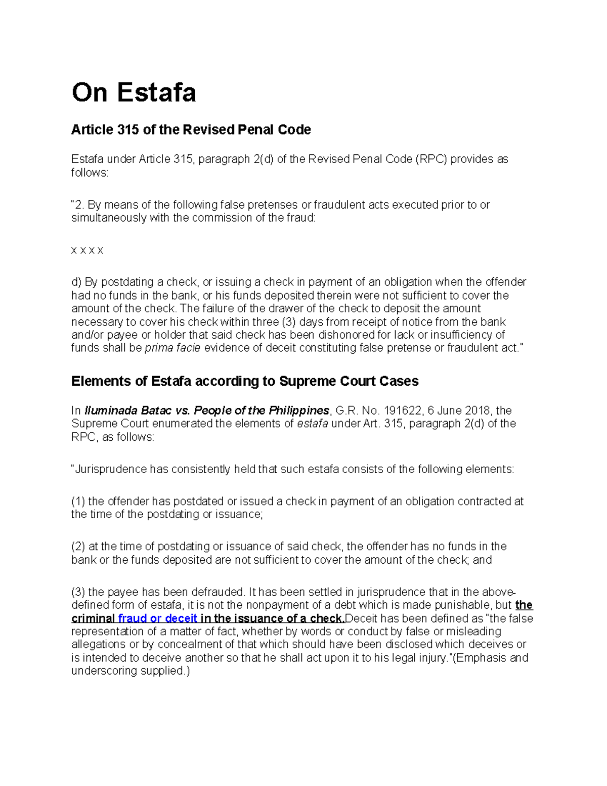 on-estafa-lecture-on-estafa-article-315-of-the-revised-penal-code