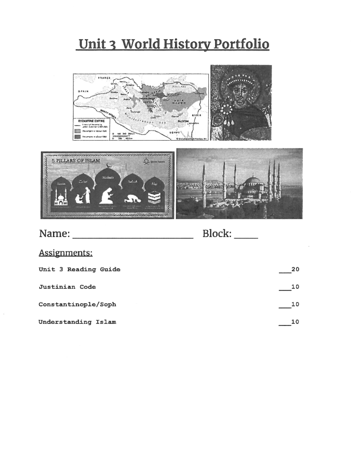 Unit 3 Portfolio - packet - Unit 3 World History Portfolio FRANCE the ...