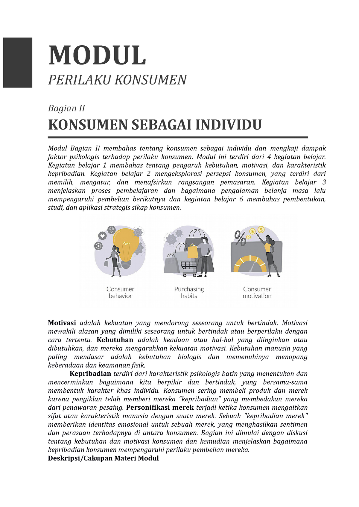 Modul Consumer Behavior 2 - MODUL PERILAKU KONSUMEN Bagian II KONSUMEN ...