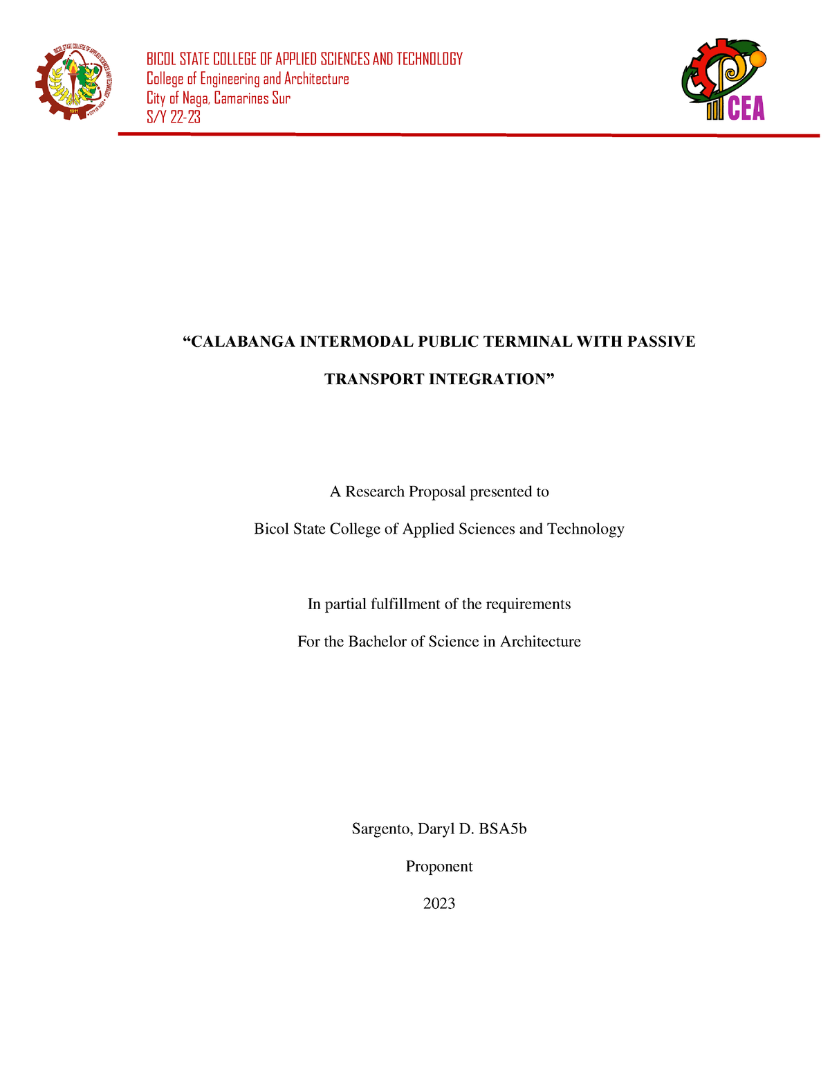 bicol university thesis format