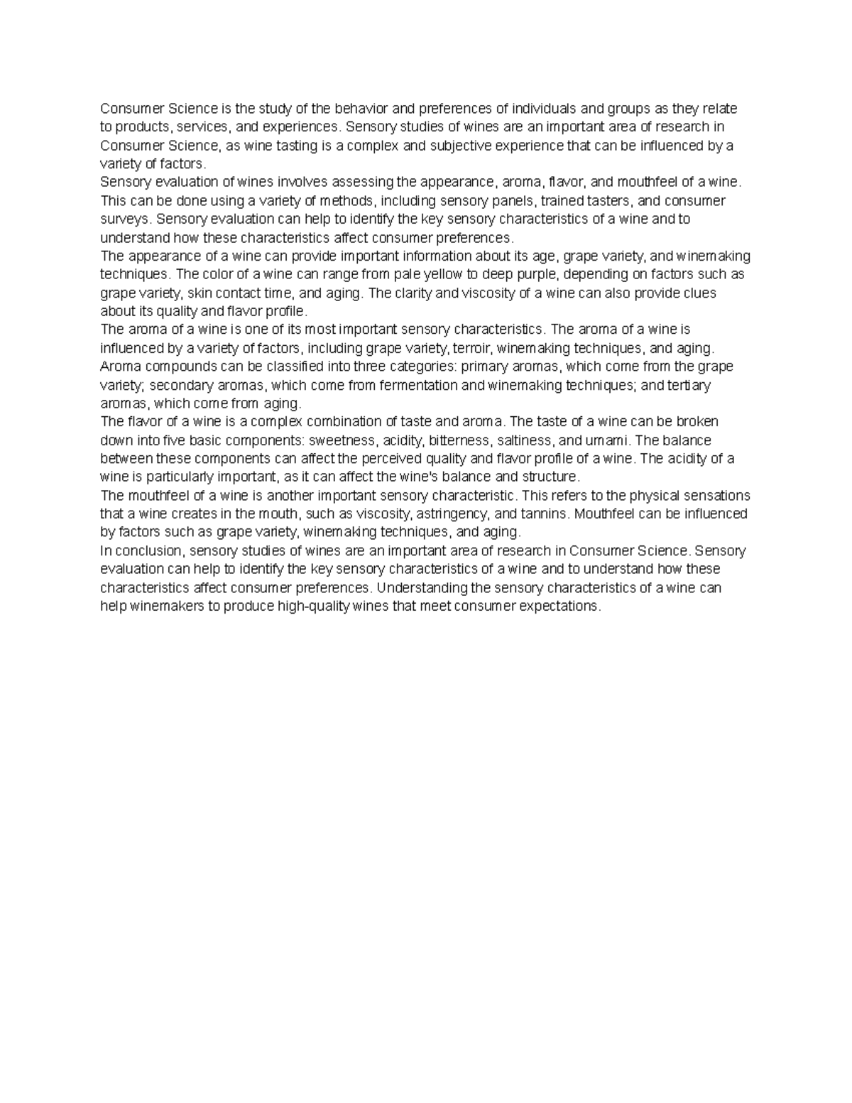 Consumer Science notes - Consumer Science is the study of the behavior ...