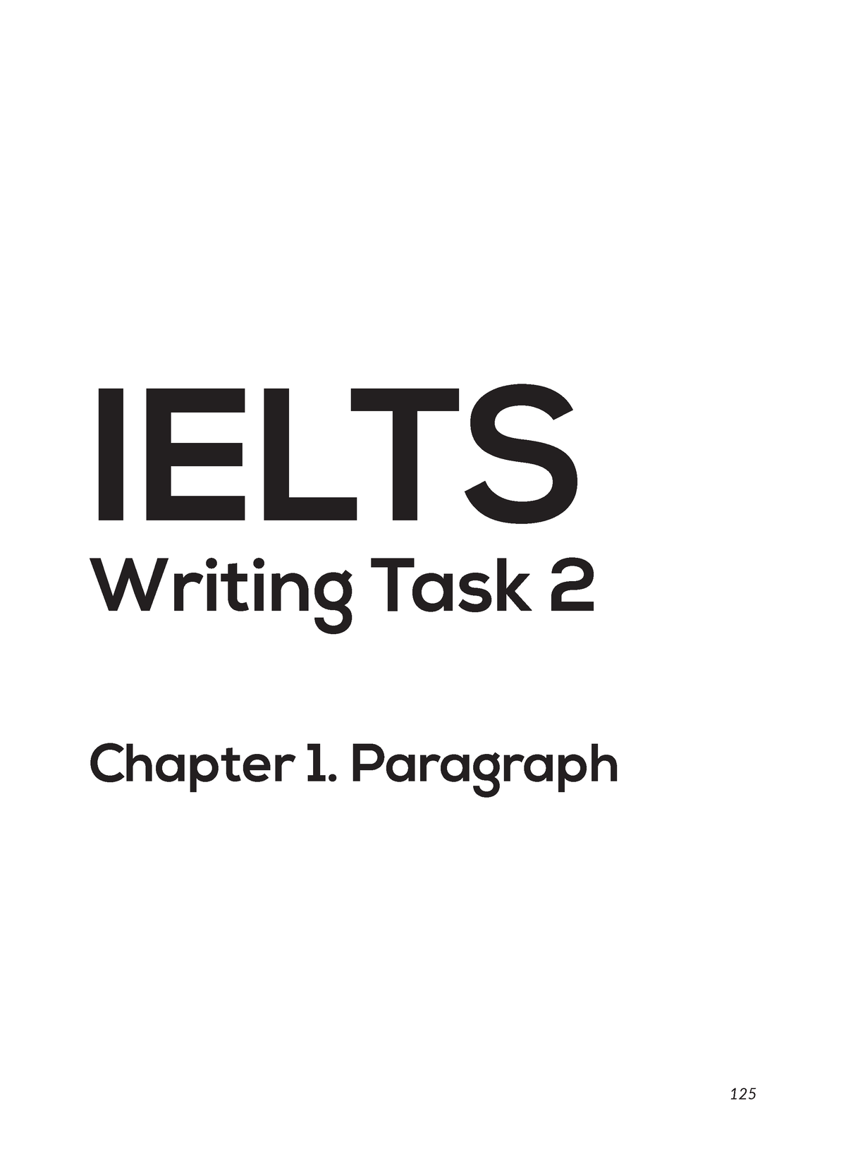 Writing Task 2 Coursebook 1 Chapter 1 Paragraph Ielts Writing Task 2