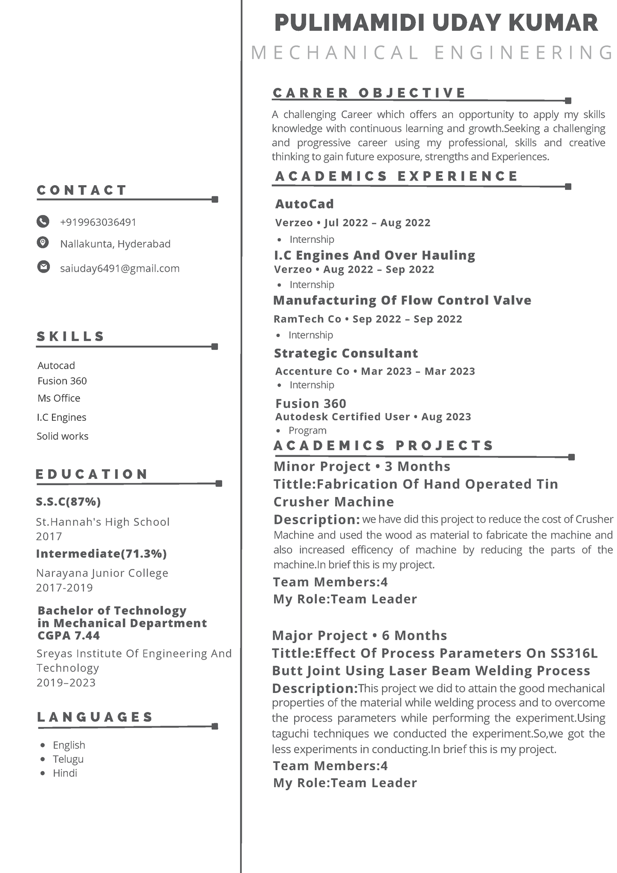 Mechanical Engineering - M E C H A N I C A L E N G I N E E R I N G 