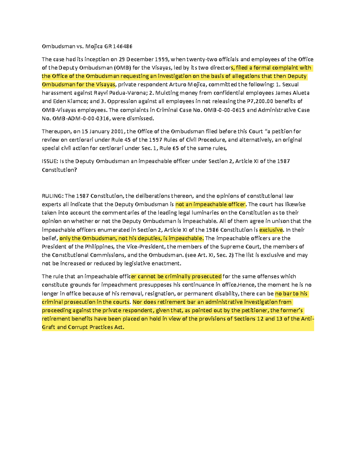 5. Office of the Ombudsman v. Court of Appeals, 452 SCRA 714 (2005