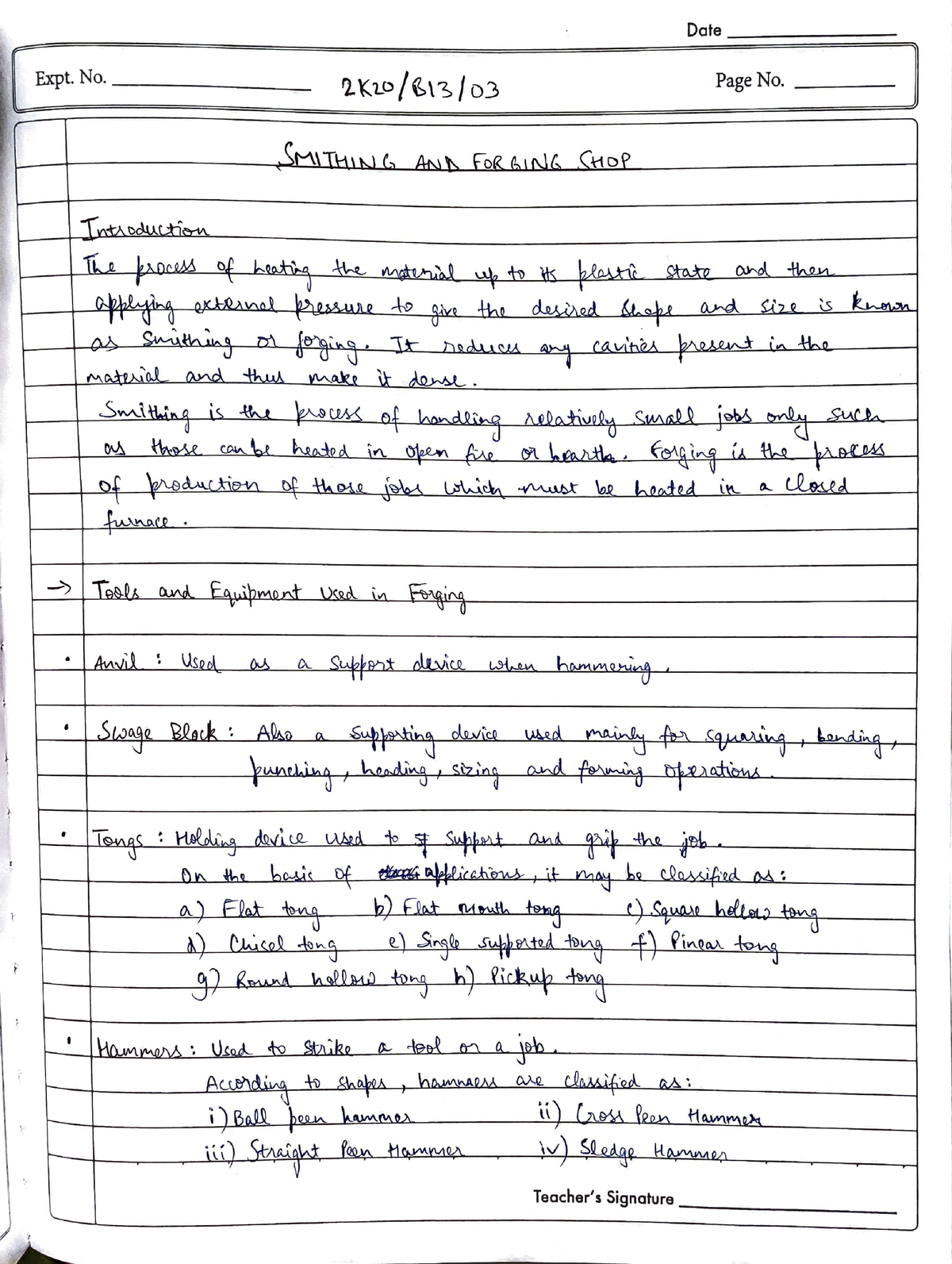 B13-03 Forging - Forcing Yay - Electrical Lab Manual - Studocu