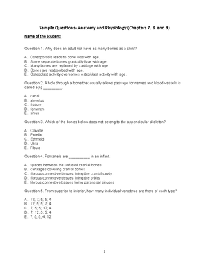 Sample Questions- Chapters 19 and 23 - Sample Questions- A&P II ...