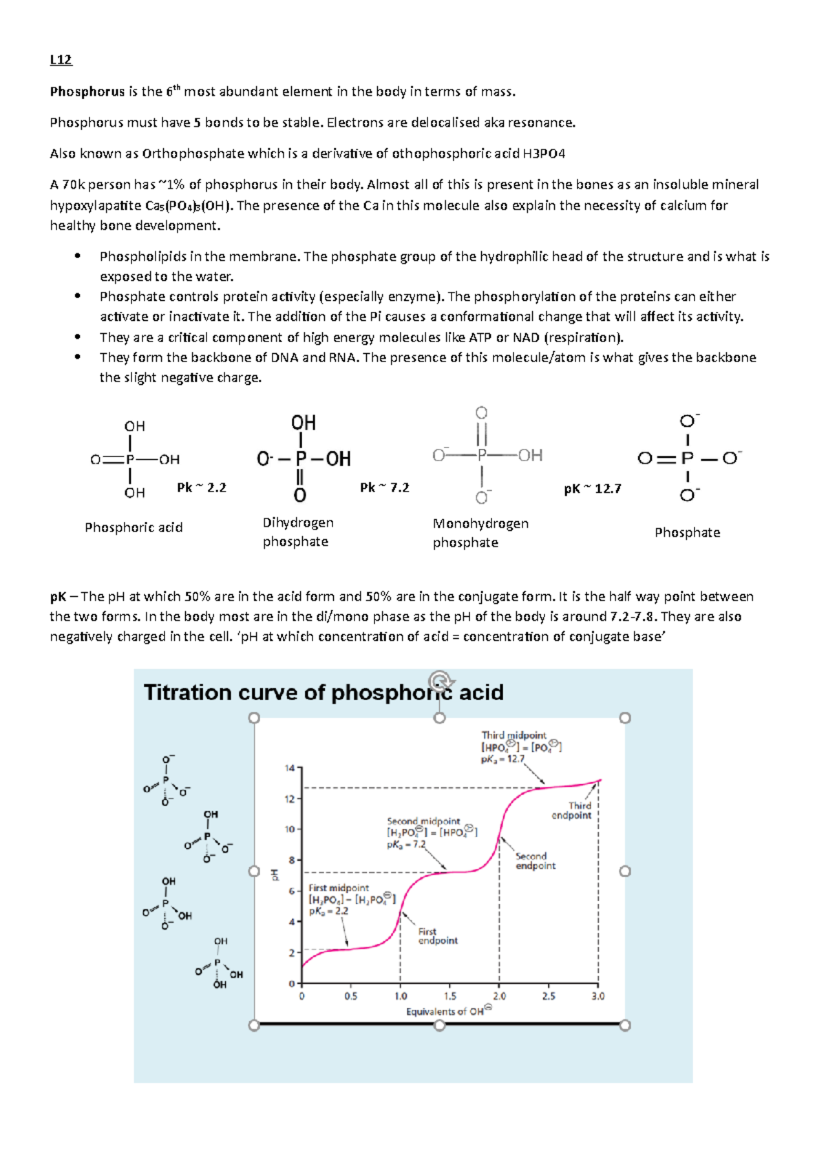 L12 - Phosphorus - Revision notes - L Phosphorus is the 6th most ...