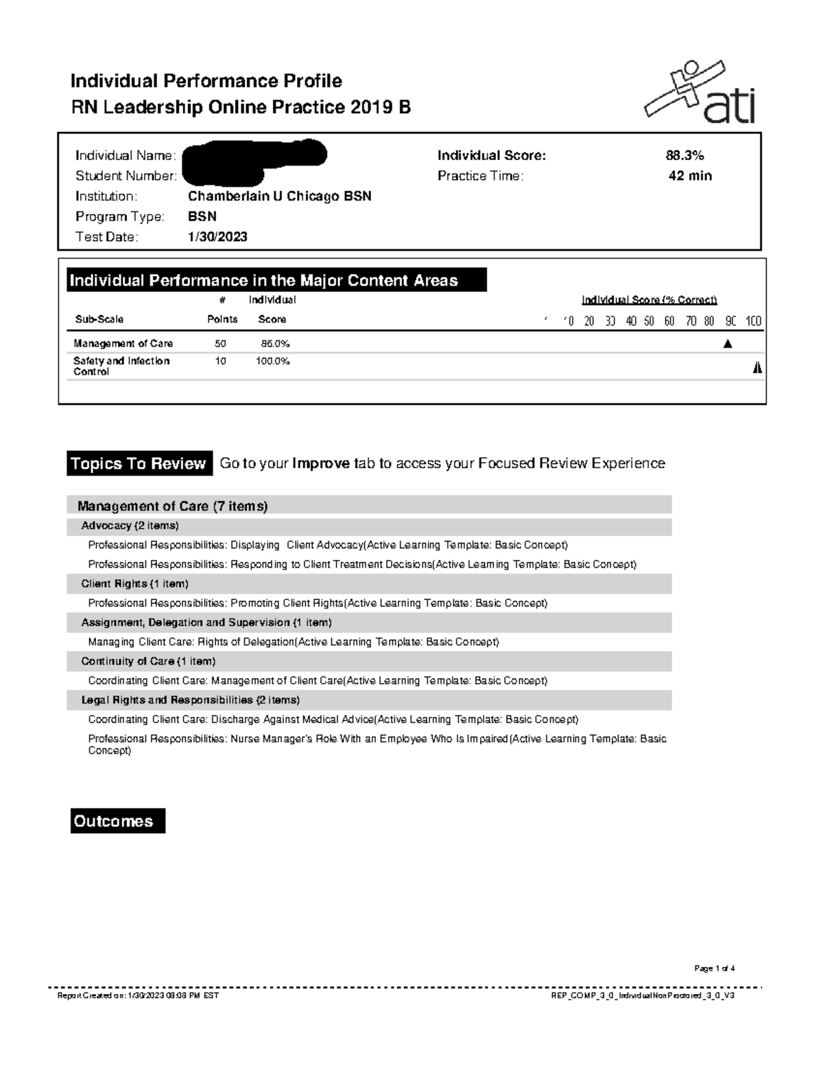 Report (61) - RN Leadership Online Practice 2019 B - Individual ...