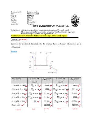 Sample/practice exam Spring 2020, answers - Reassessment 1_Memo Date 2 ...