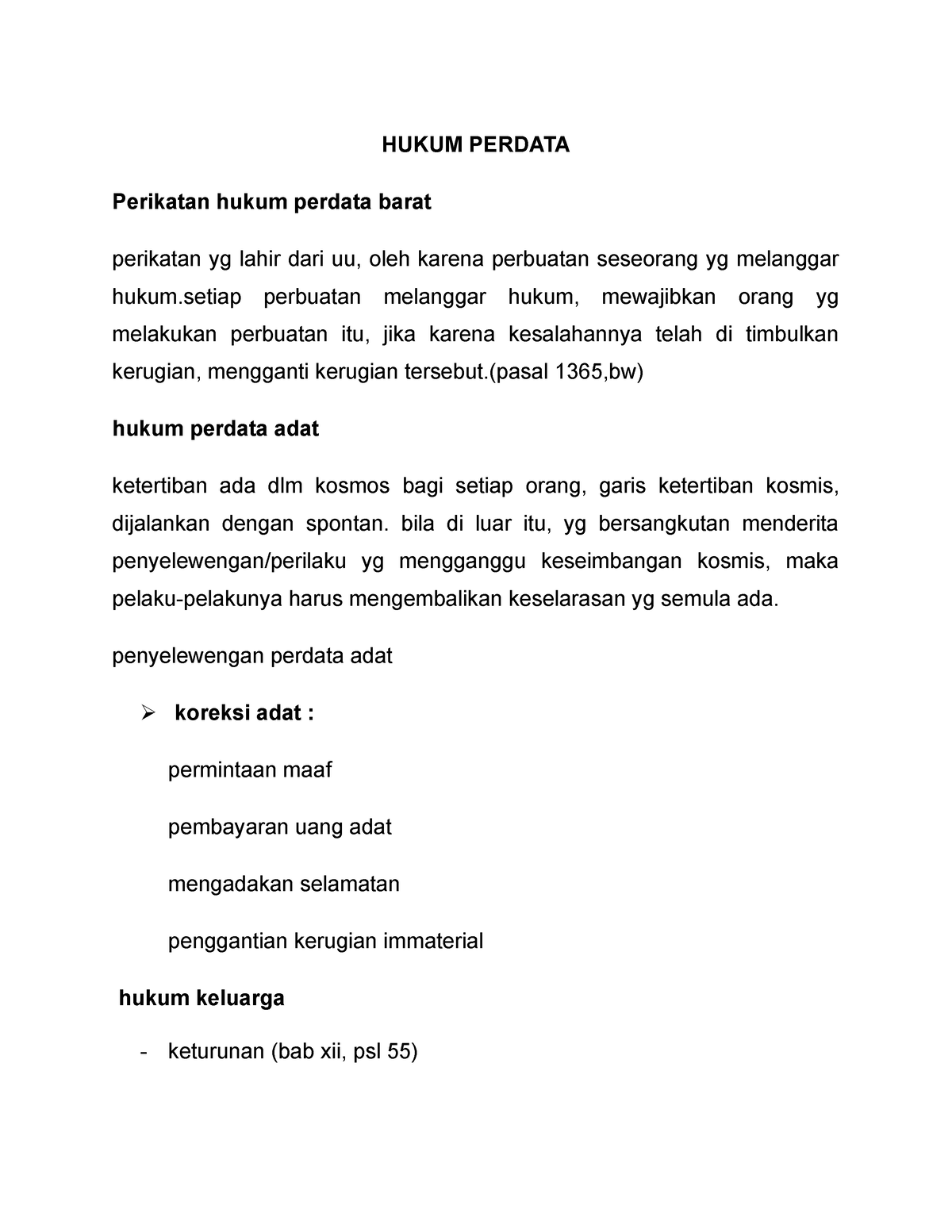 Hukum Perdata - Hukum Perdata Barat Dan Hukum Perdata Adat - HUKUM ...