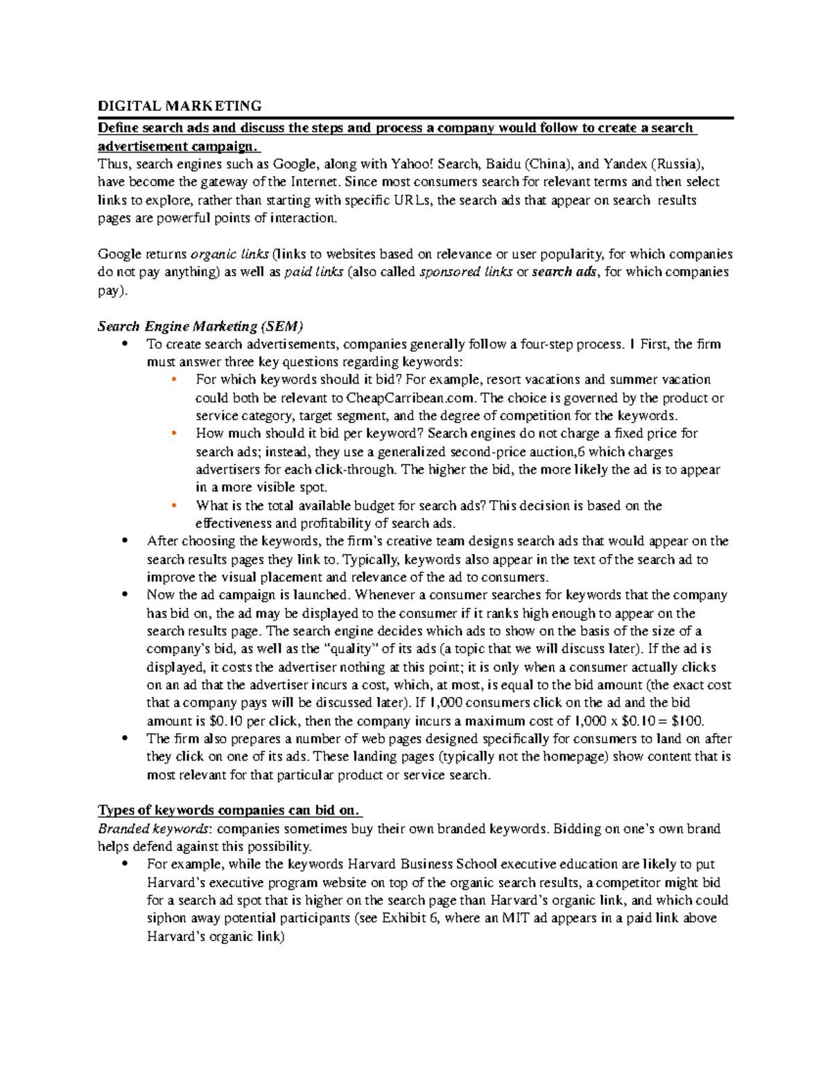 Digital Marketing Lecture Notes and Exam Notes DIGITAL MARKETING