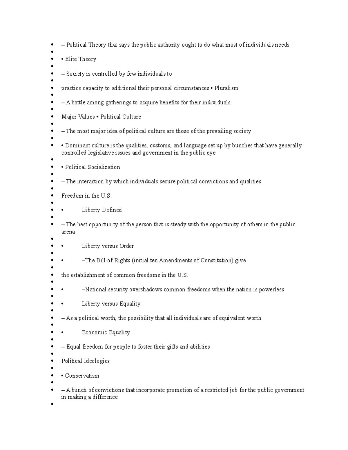 POL 101 (0 - Lecture notes 1 - – Political Theory that says the public ...