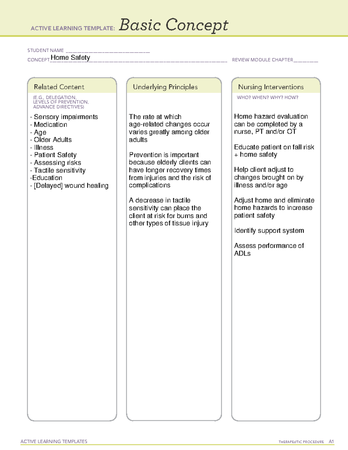 CHNremediation homesafety - ACTIVE LEARNING TEMPLATES THERAPEUTIC ...