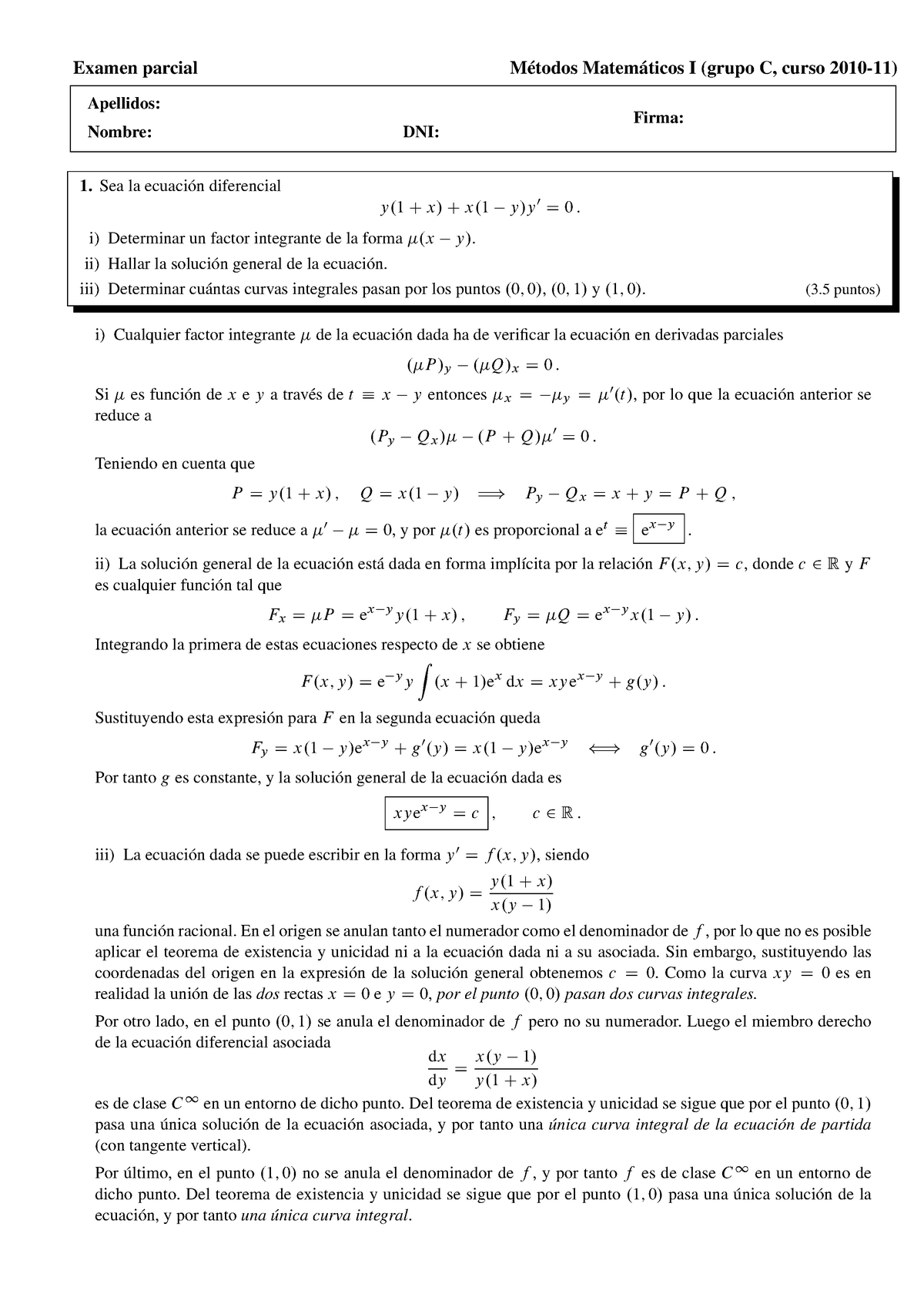 Examen Parcial Grupo C 2010/11, Preguntas Y Respuestas.pdf - Examen ...