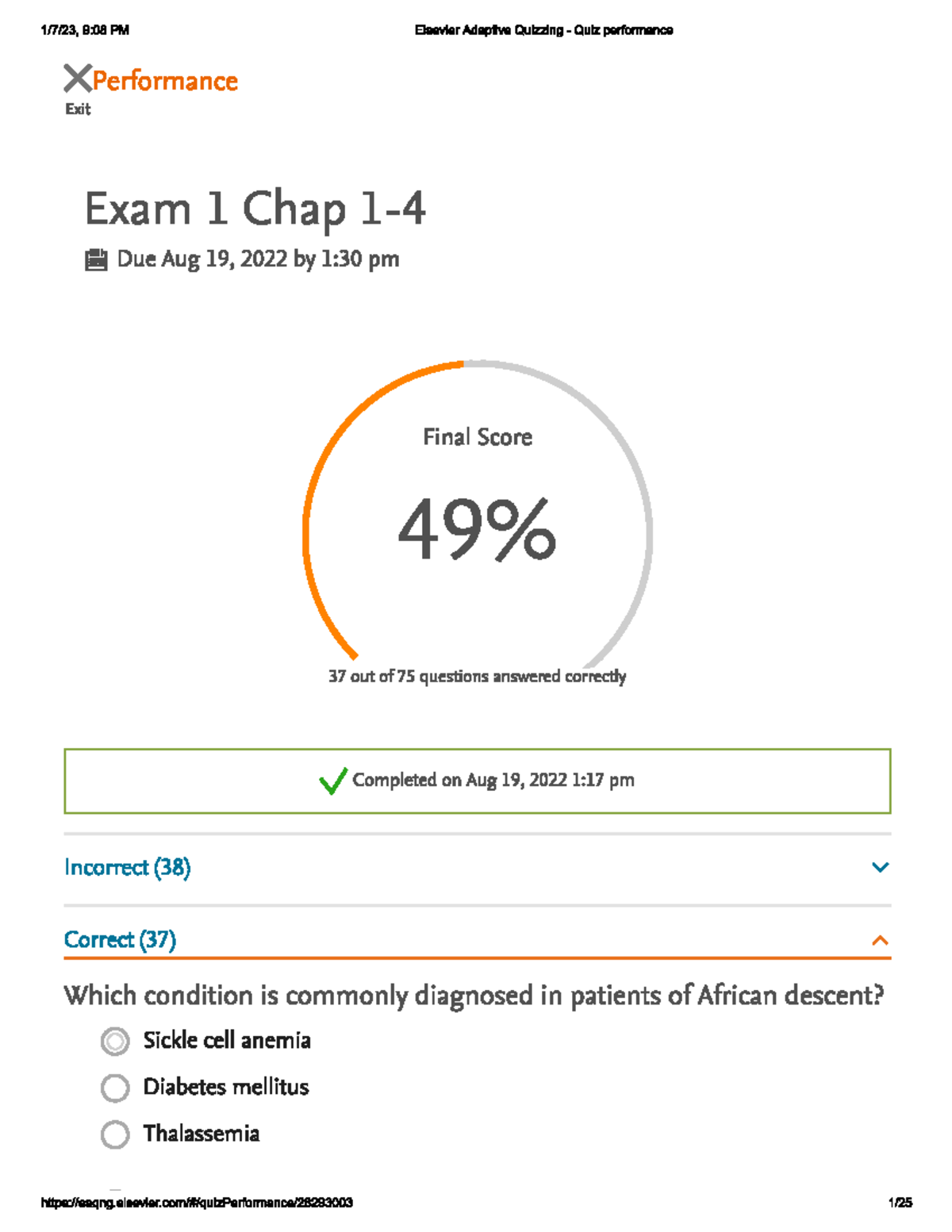 Exam 1 Chap 1-4 Correct - Sherapath Question - Nur 101 - Studocu