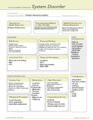 Blood Glucose Check Nursing Skill Template - ACTIVE LEARNING TEMPLATES ...